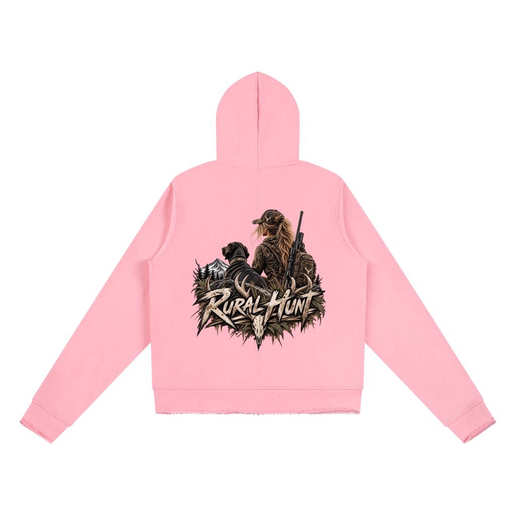 Women’s Raw Edge Full Zip Hoodie