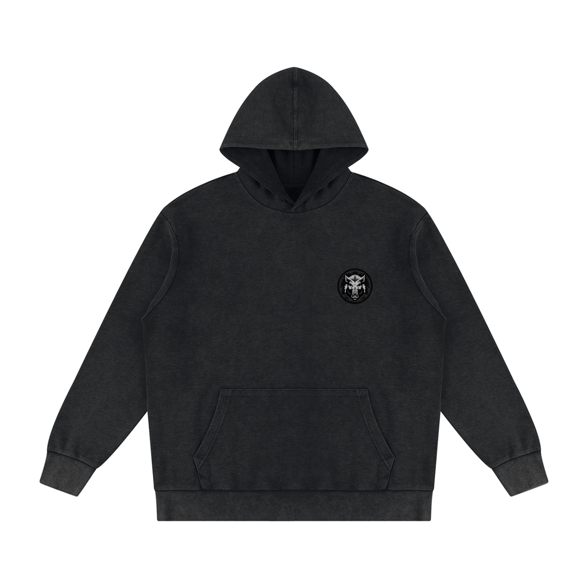 Rural Hunt – Magpies & Possums Mineral Wash Oversized Hoodie