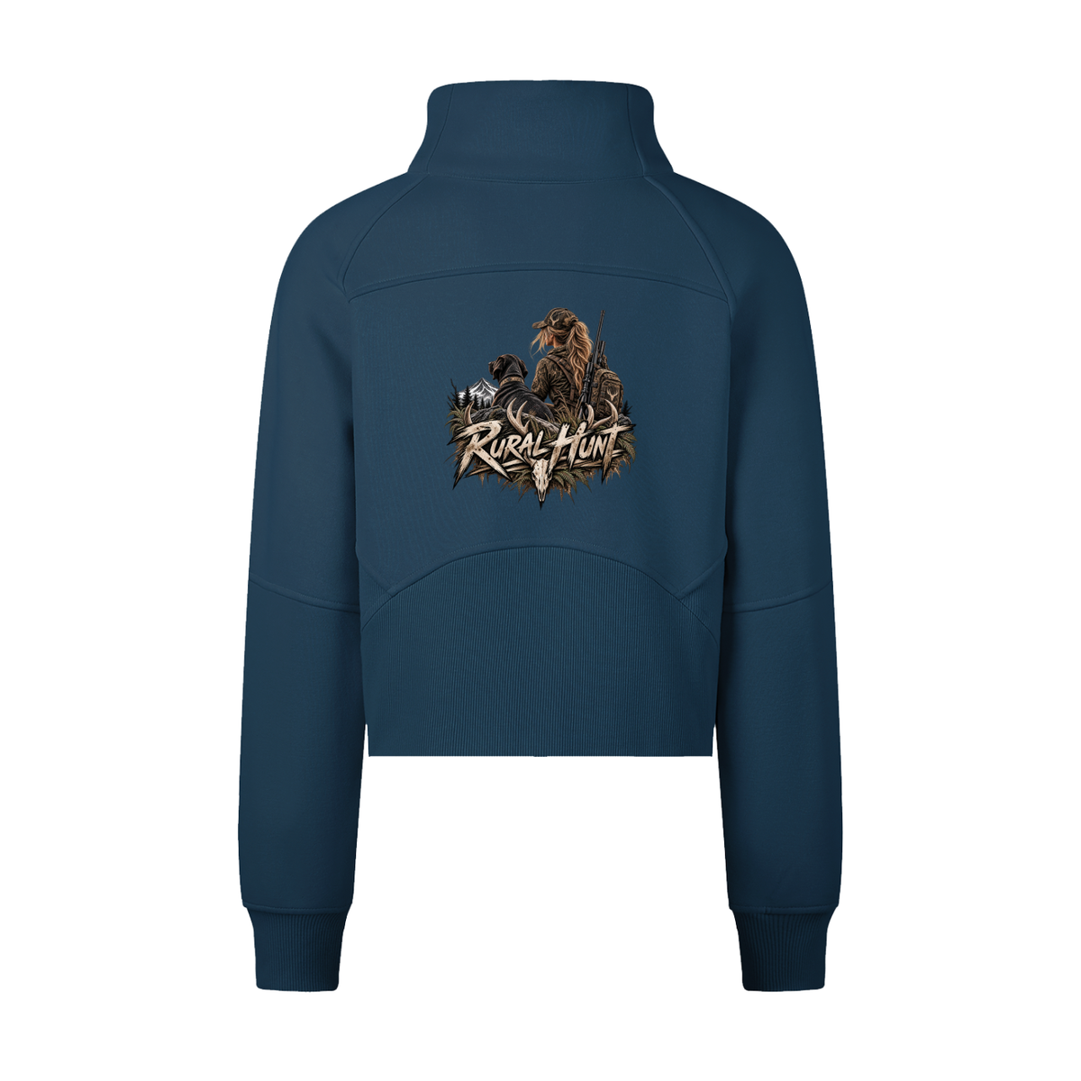 Cropped Half-Zip Sweatshirt