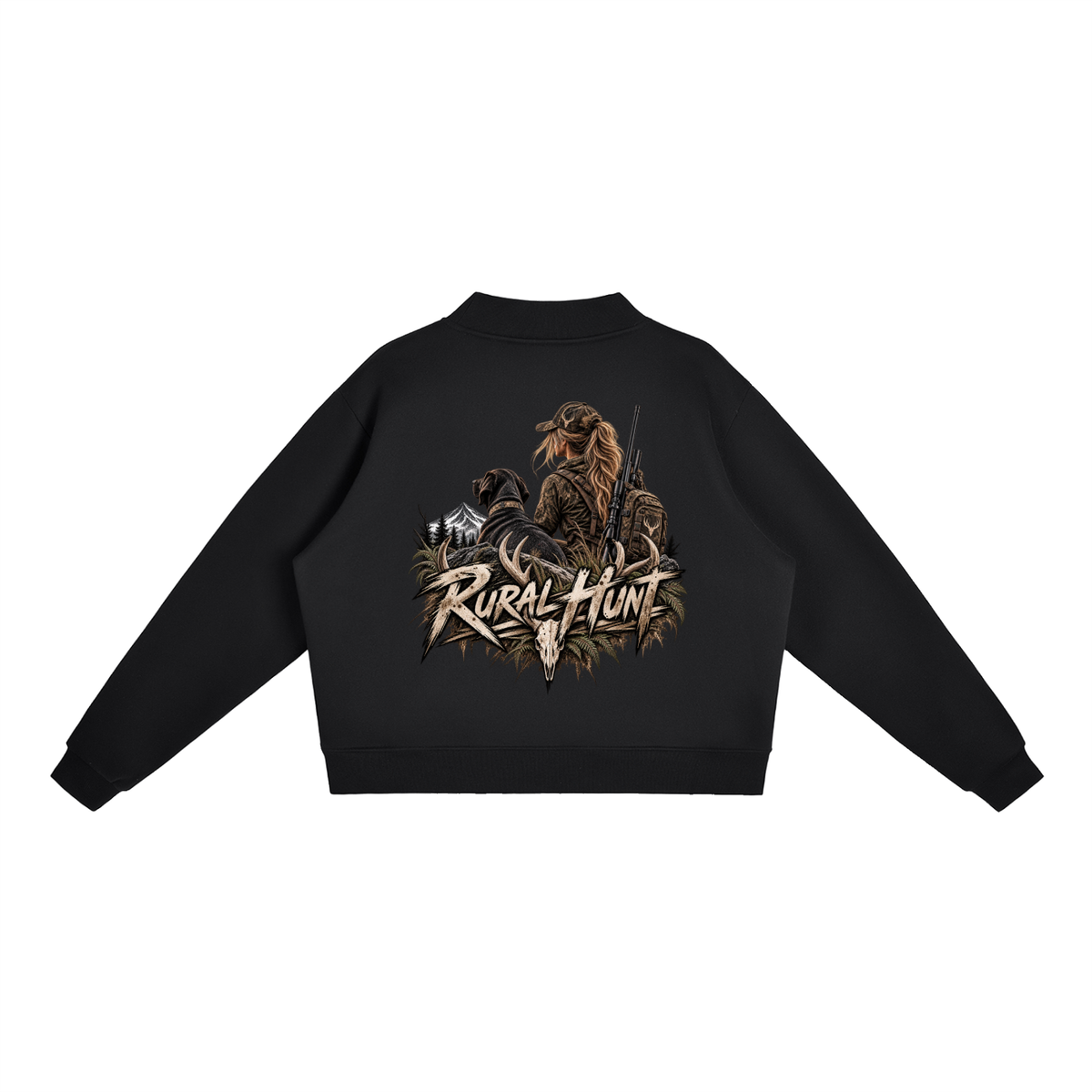 Women’s Fleece Mock-Neck Crew Sweatshirt