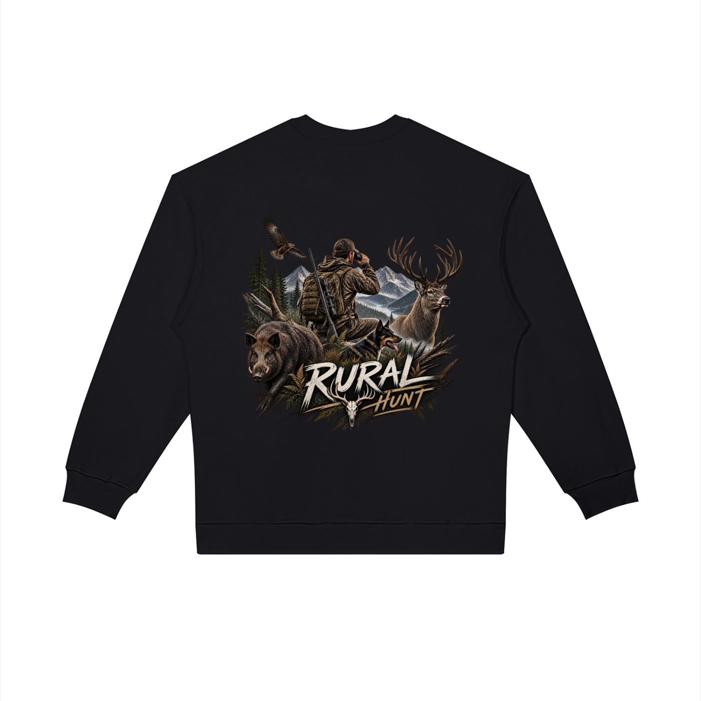 Rural Hunt – Oversized Crewneck Sweatshirt