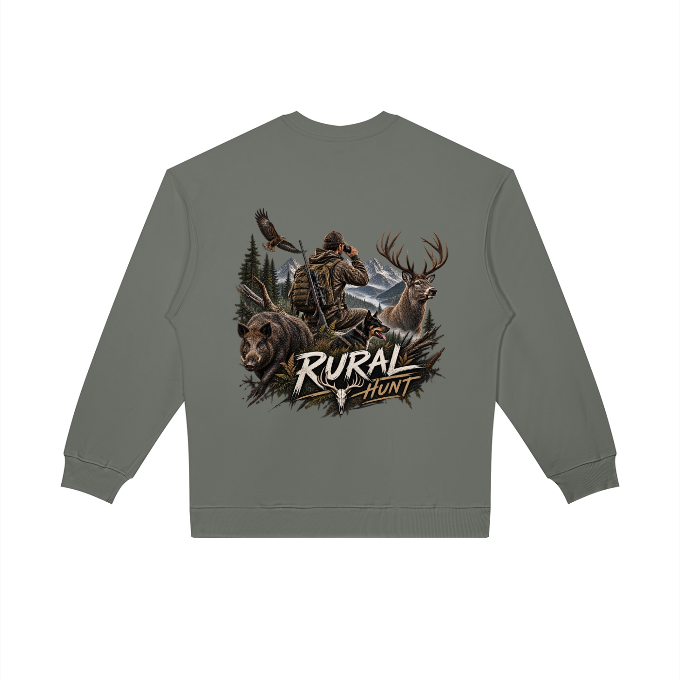 Rural Hunt – Oversized Crewneck Sweatshirt