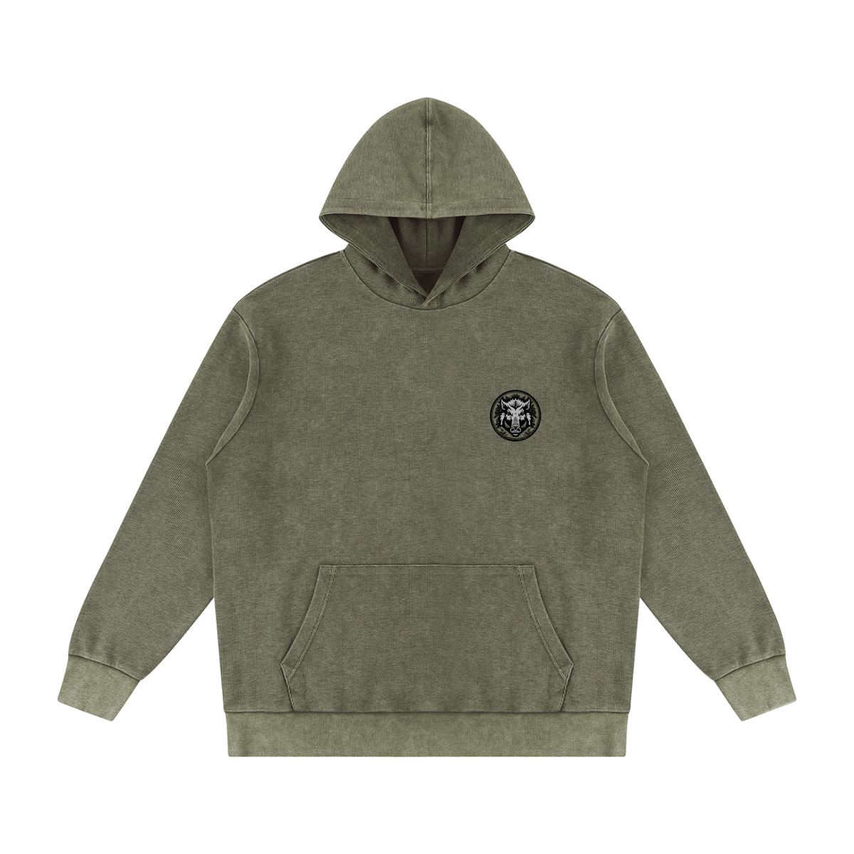 Rural Hunt – Magpies & Possums Mineral Wash Oversized Hoodie
