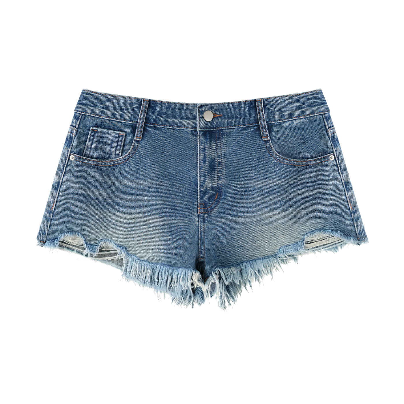 Rural Hunt – Women’s Vintage Wash Raw Hem Denim Shorts