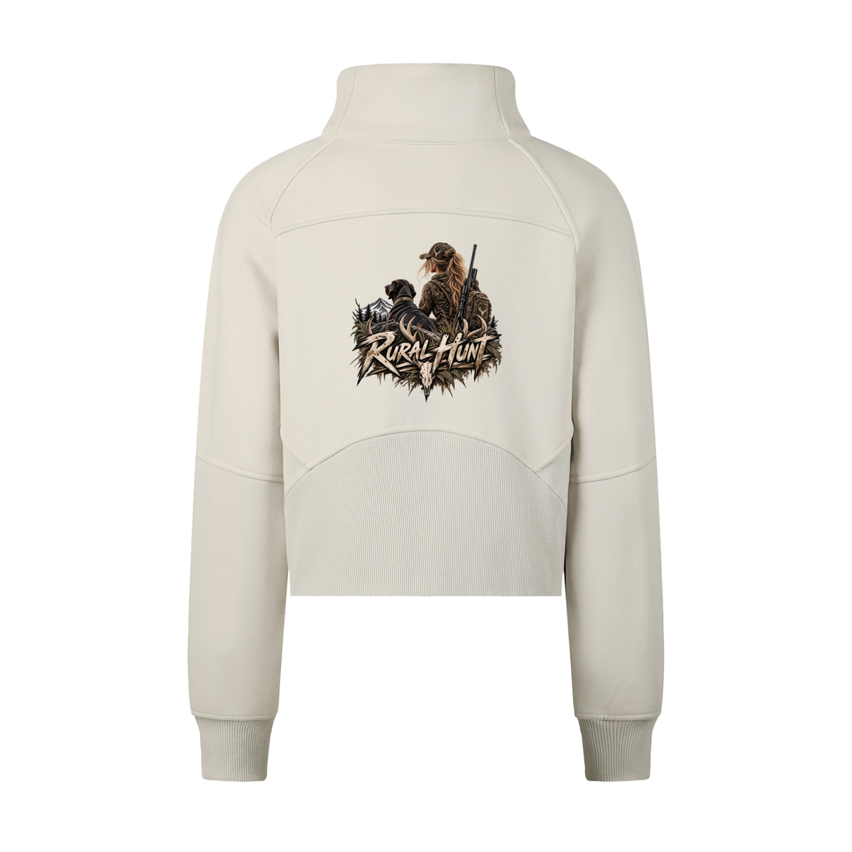 Cropped Half-Zip Sweatshirt