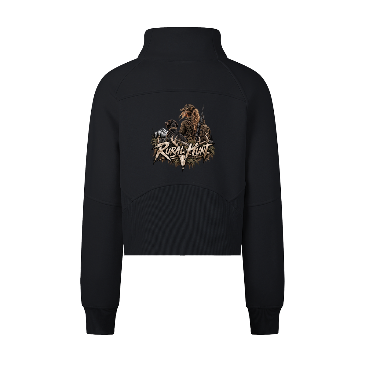 Cropped Half-Zip Sweatshirt