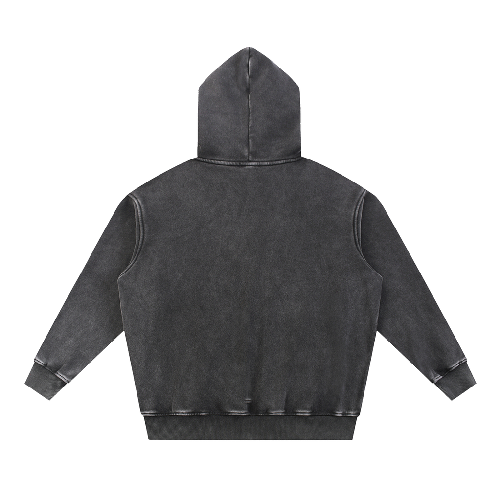 Rural Hunt – Men’s Snow Wash Oversized Fleece Hoodie
