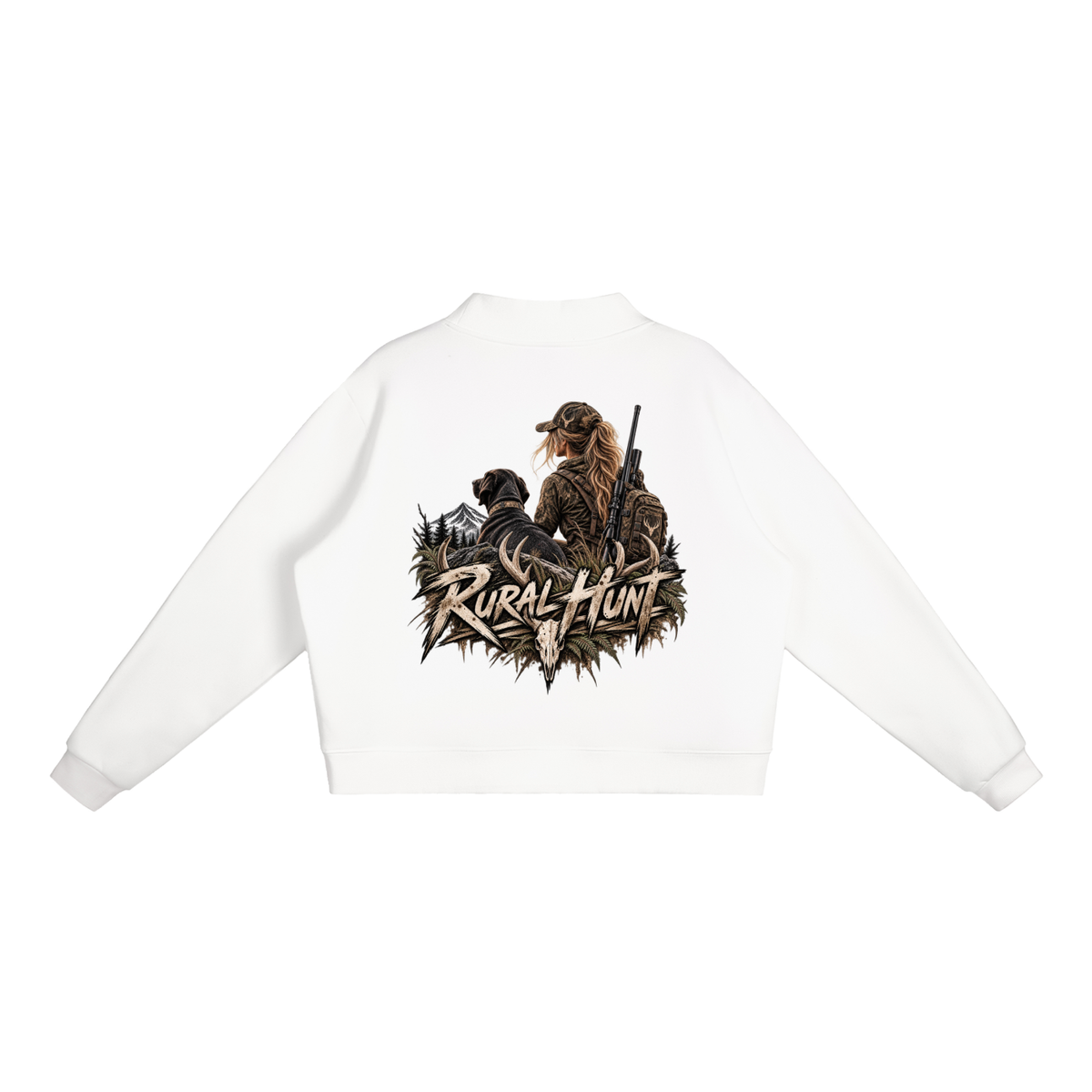 Women’s Fleece Mock-Neck Crew Sweatshirt