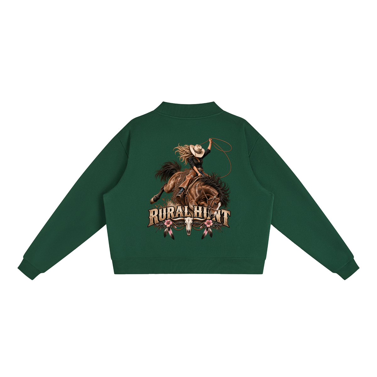 Rodeo Mock-Neck Crew Sweatshirt