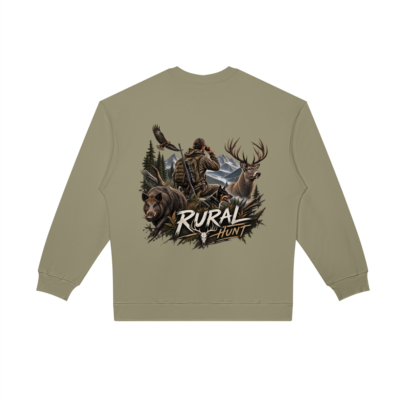 Rural Hunt – Oversized Crewneck Sweatshirt