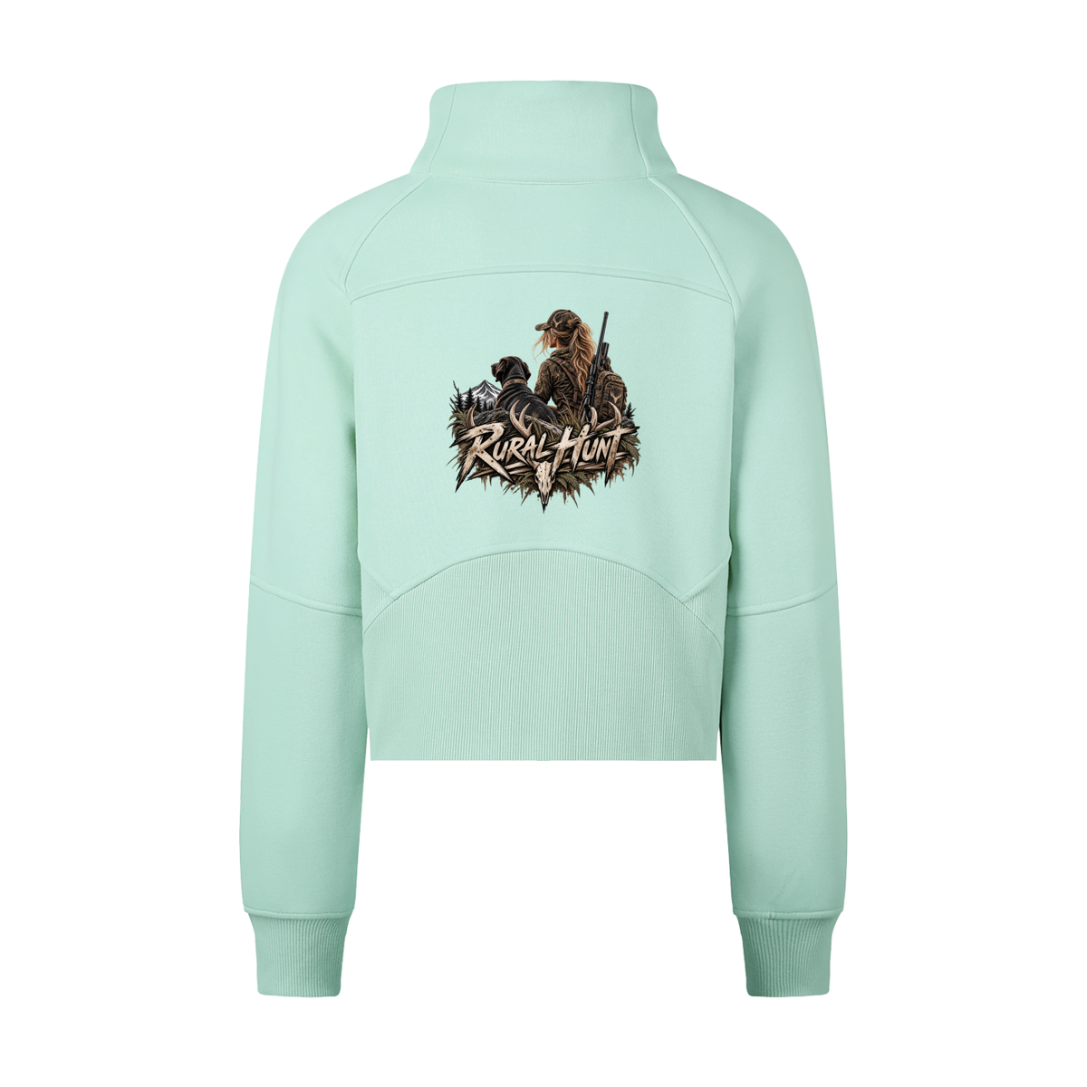 Cropped Half-Zip Sweatshirt