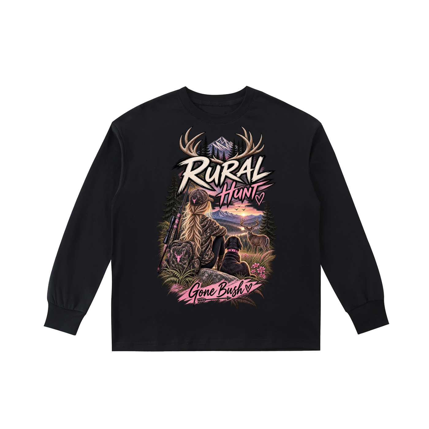 Girls Bush Bound Quick-Dry Cotton Long-Sleeve Tee