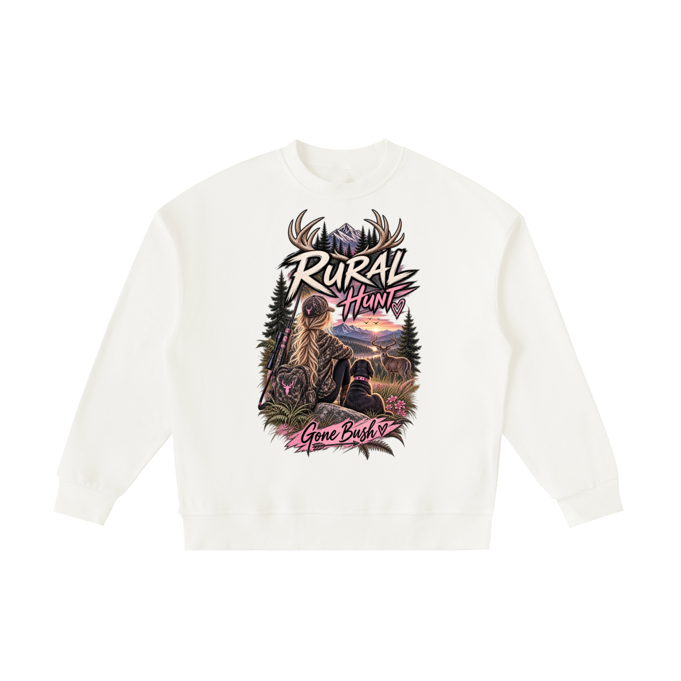 Girls Bush Bound Fleece Kids' Crewneck Sweatshirt