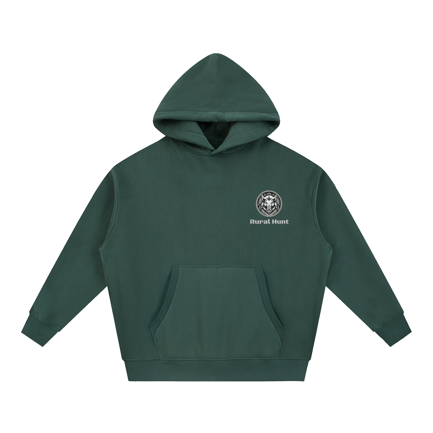 Rural Hunt Essential – Men’s Oversized Boxy Fit Fleece Hoodie