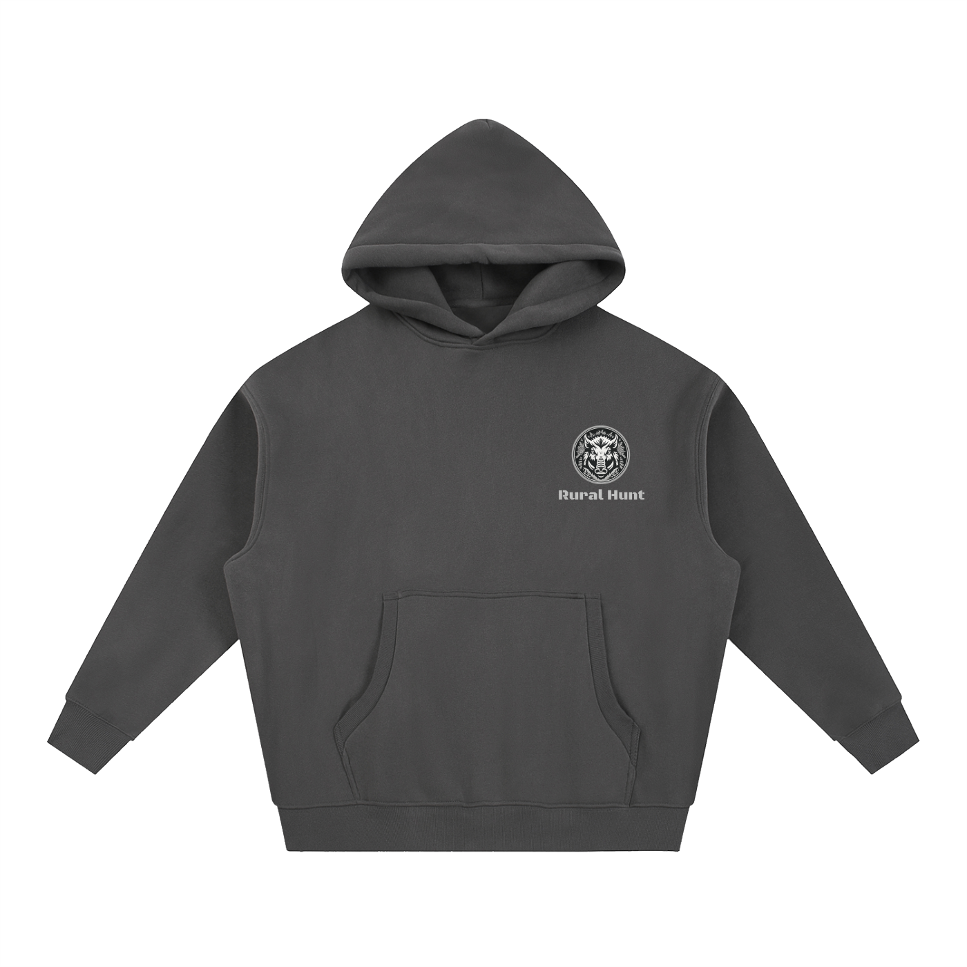 Rural Hunt Essential – Men’s Oversized Boxy Fit Fleece Hoodie