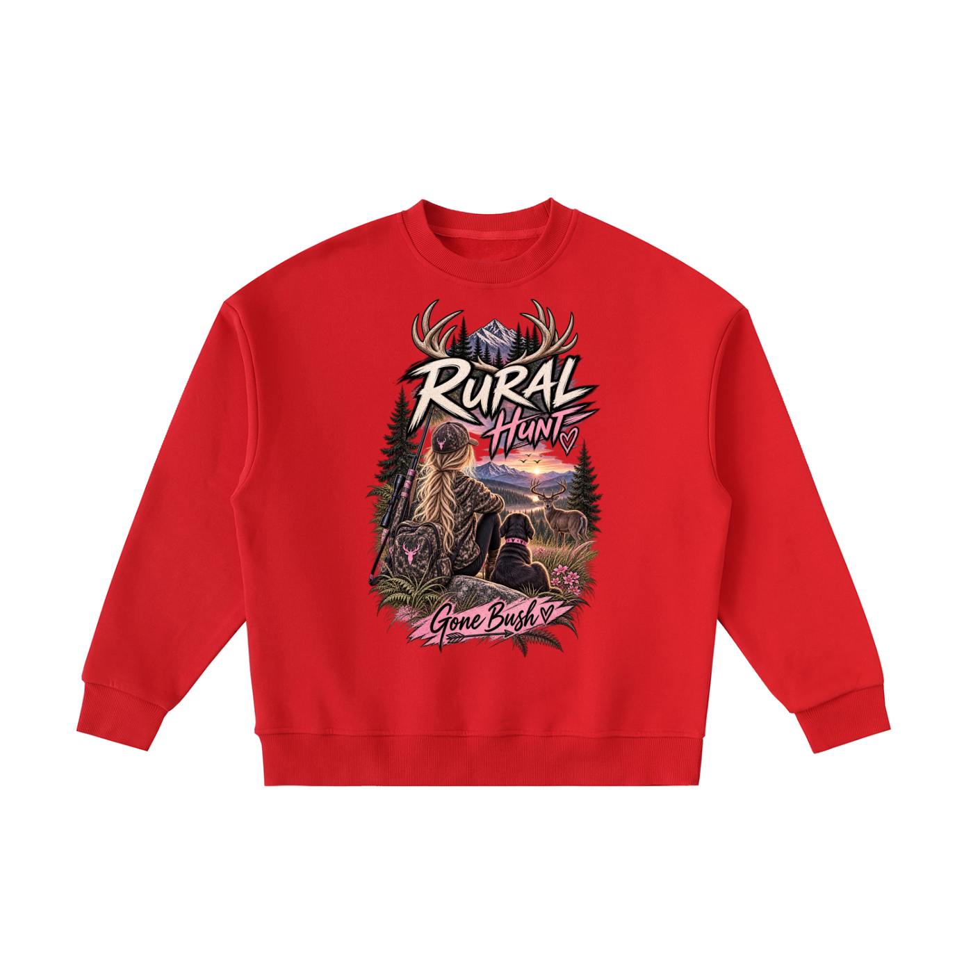 Girls Bush Bound Fleece Kids' Crewneck Sweatshirt