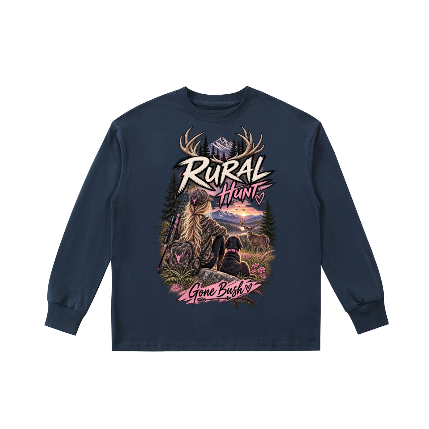 Girls Bush Bound Quick-Dry Cotton Long-Sleeve Tee