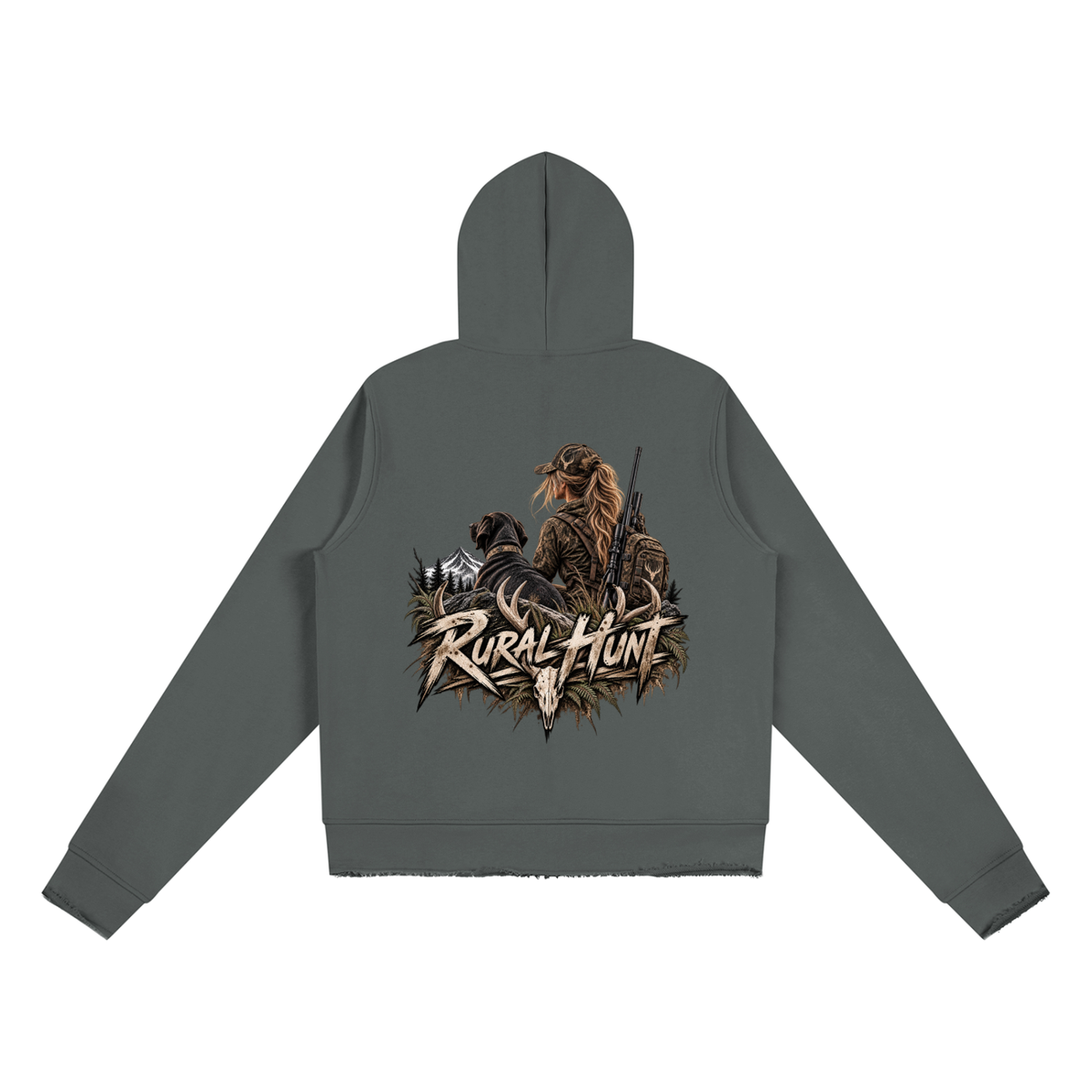 Women’s Raw Edge Full Zip Hoodie