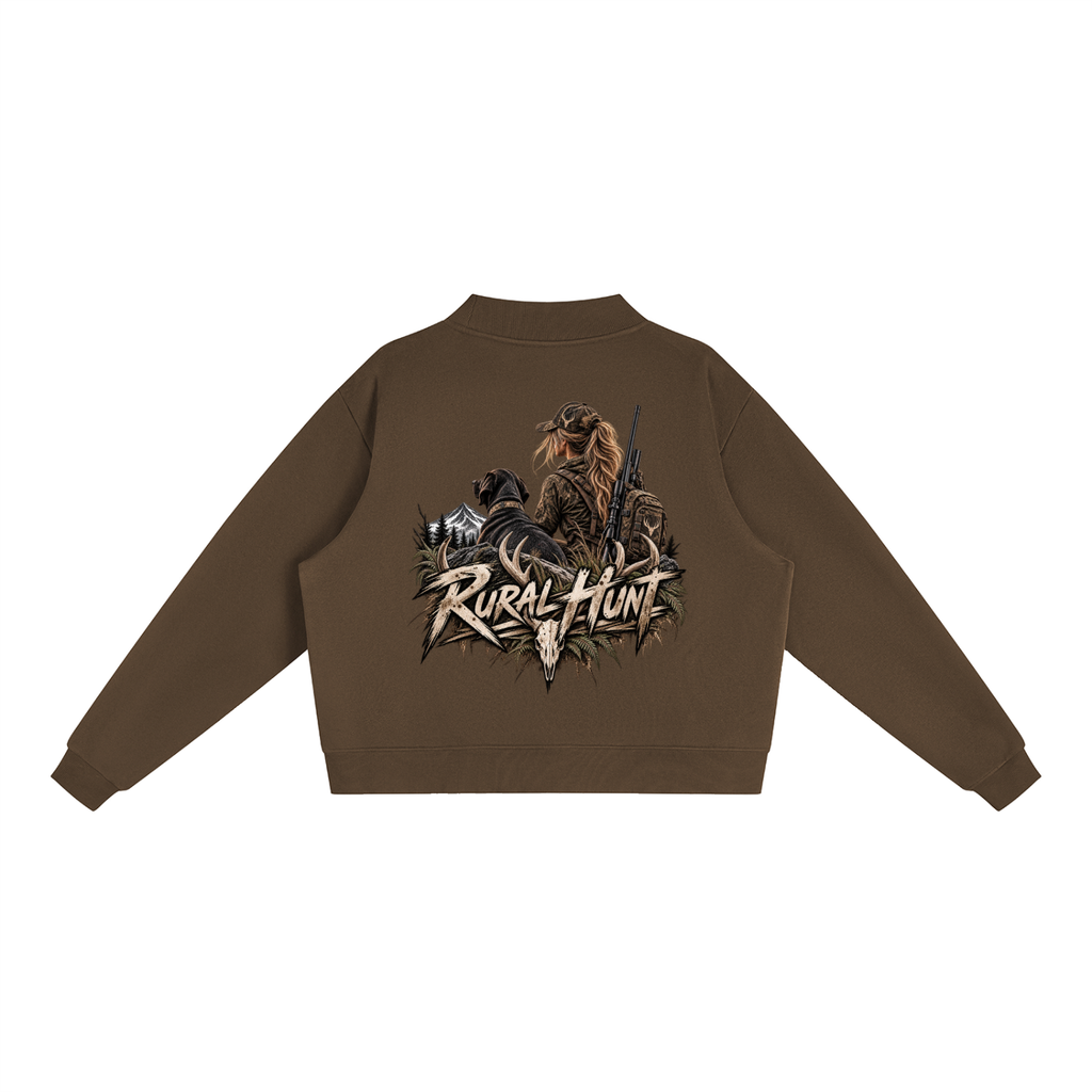 Women’s Fleece Mock-Neck Crew Sweatshirt