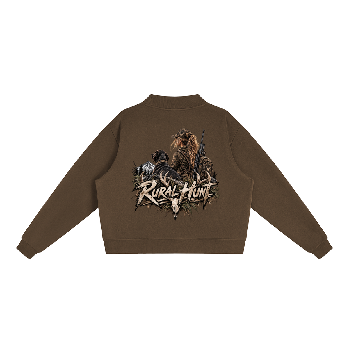 Women’s Fleece Mock-Neck Crew Sweatshirt