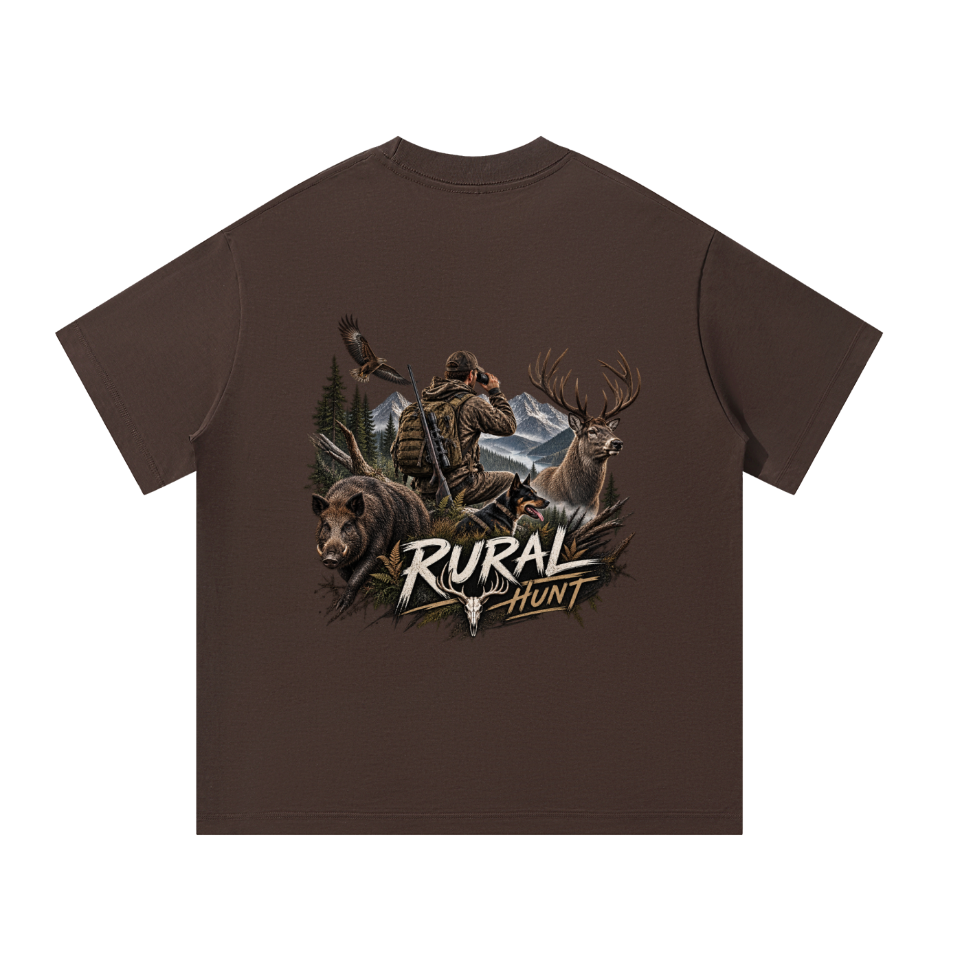 Rural Hunt Essential – 100% Cotton Oversized T-Shirt