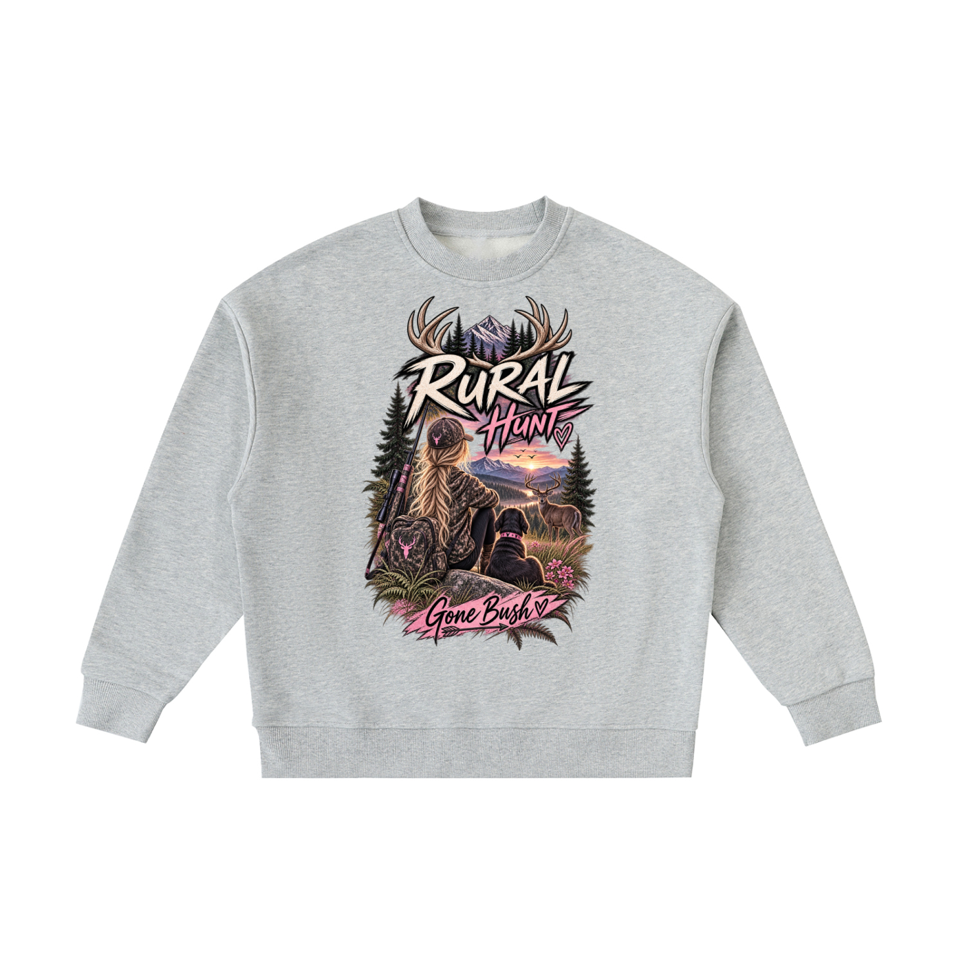 Girls Bush Bound Fleece Kids' Crewneck Sweatshirt