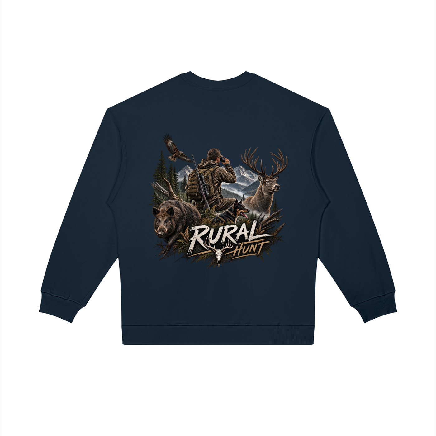 Rural Hunt – Oversized Crewneck Sweatshirt