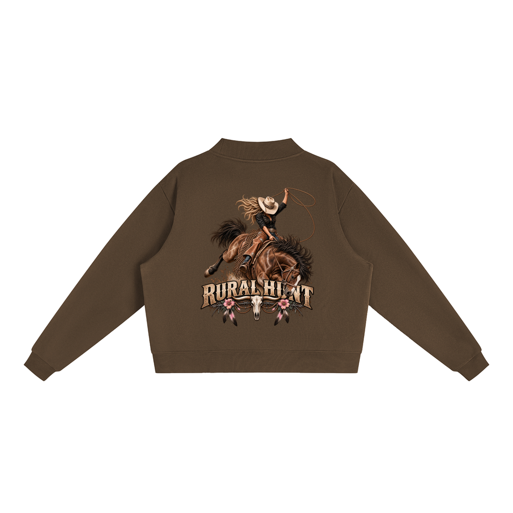 Rodeo Mock-Neck Crew Sweatshirt