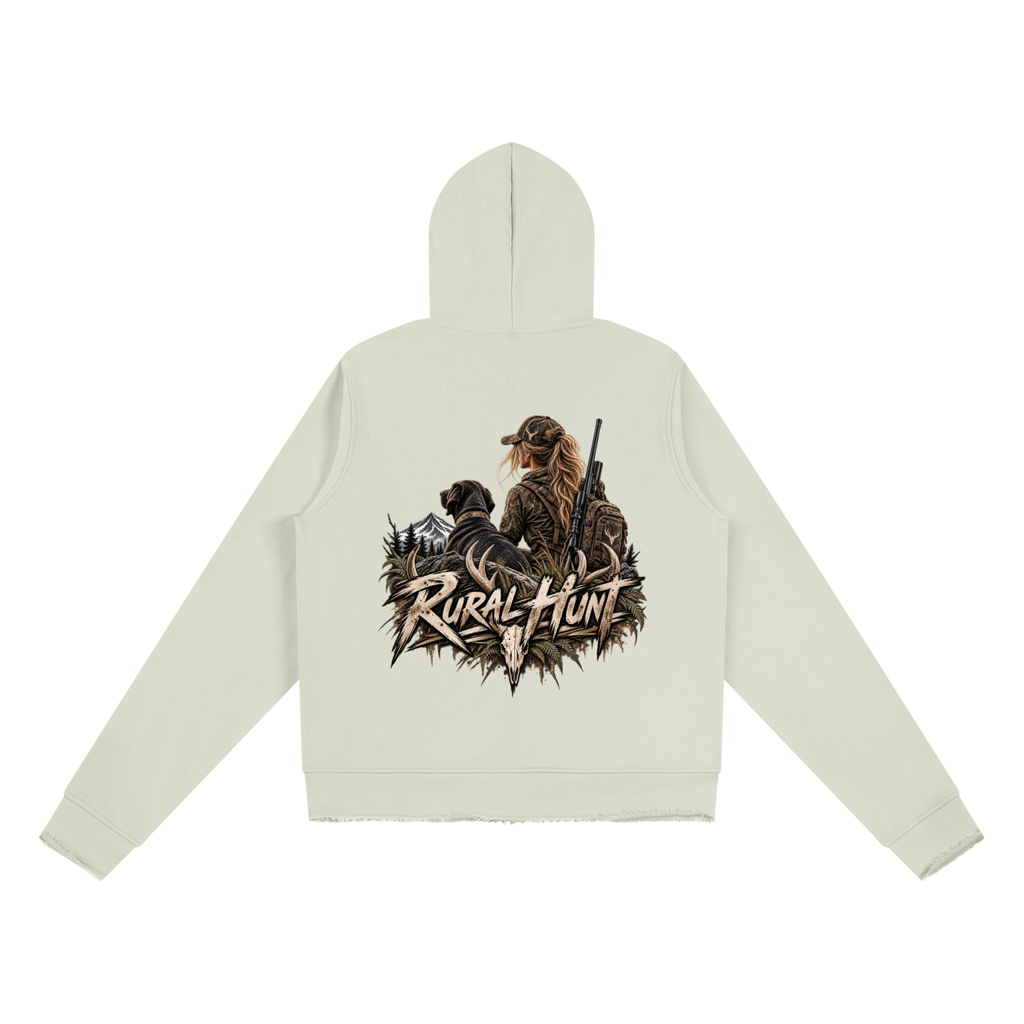 Women’s Raw Edge Full Zip Hoodie