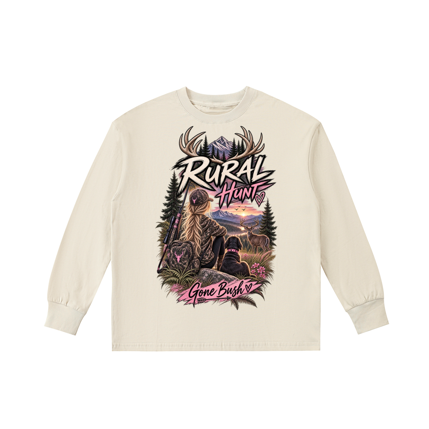 Girls Bush Bound Quick-Dry Cotton Long-Sleeve Tee