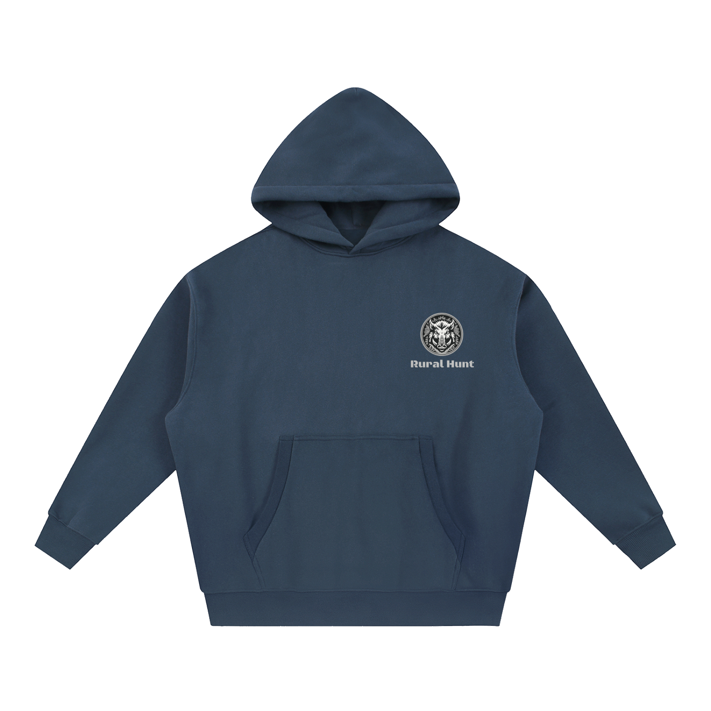 Rural Hunt Essential – Men’s Oversized Boxy Fit Fleece Hoodie