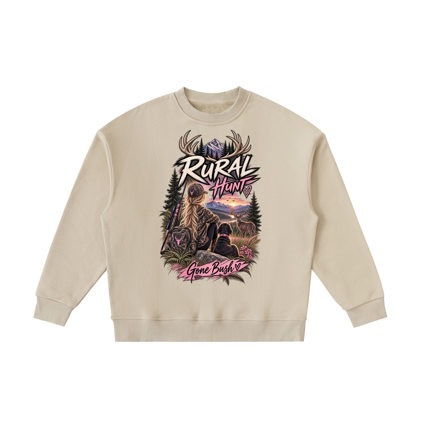 Girls Bush Bound Fleece Kids' Crewneck Sweatshirt
