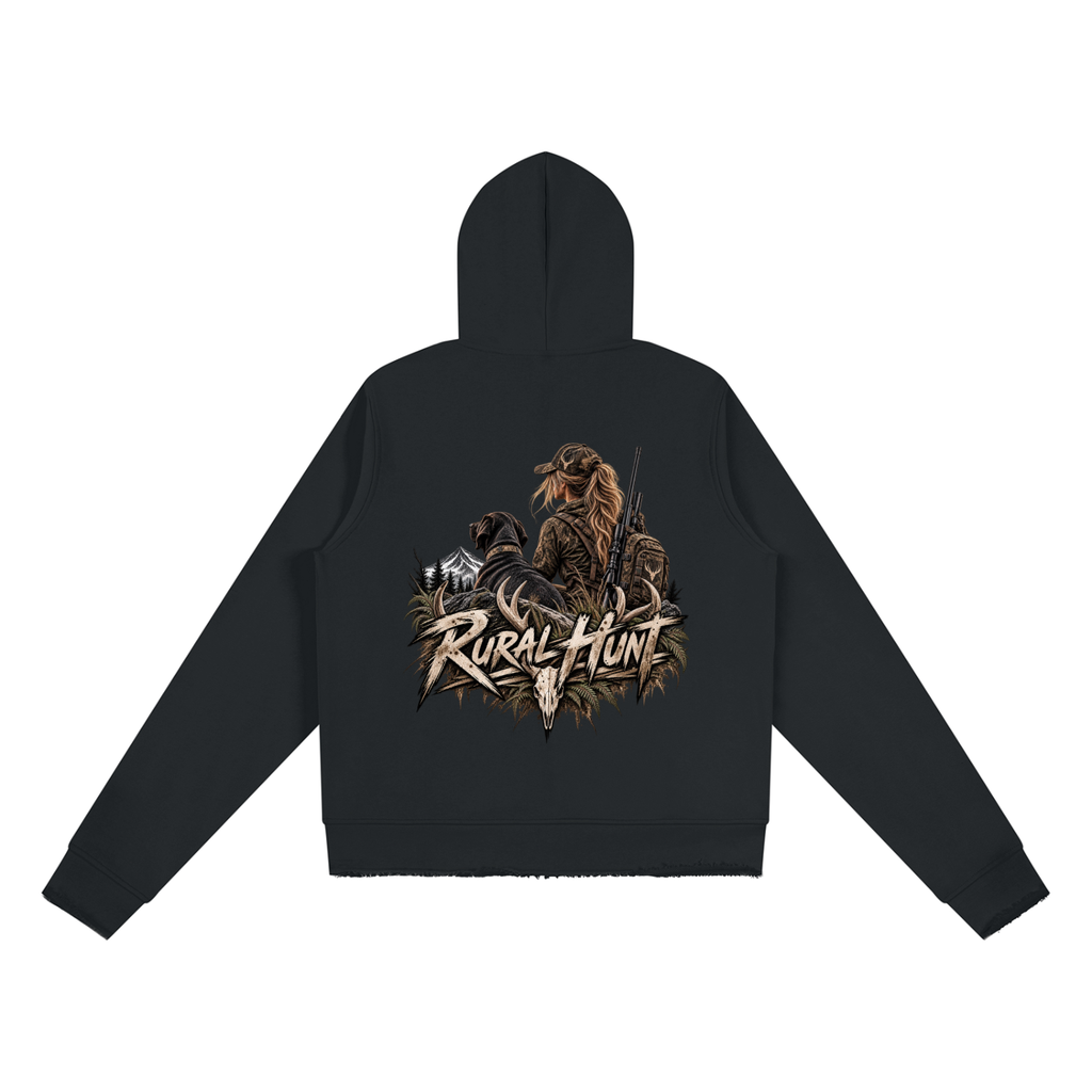 Women’s Raw Edge Full Zip Hoodie