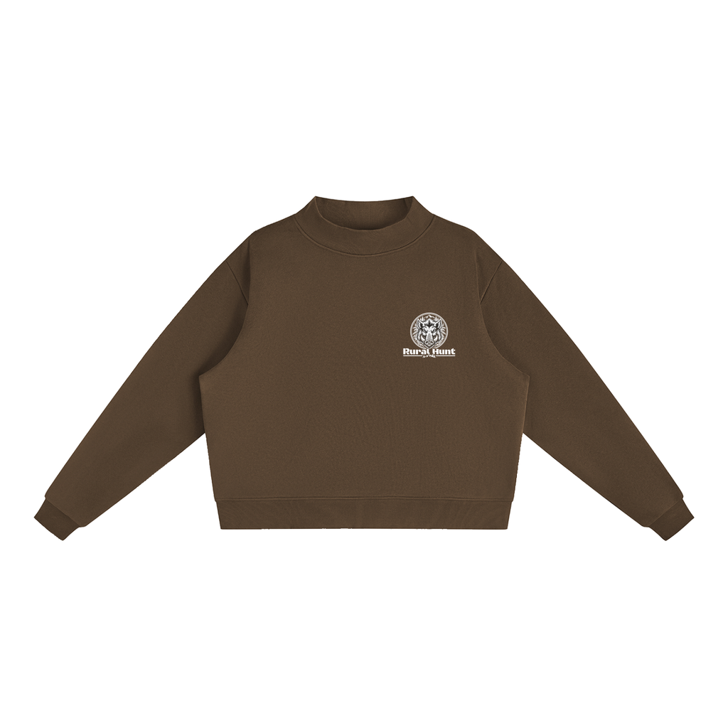 Women’s Fleece Mock-Neck Crew Sweatshirt