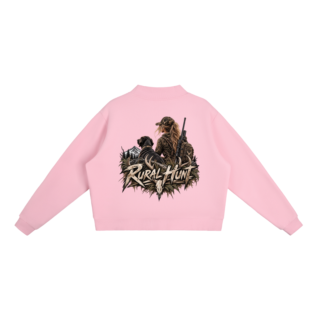 Women’s Fleece Mock-Neck Crew Sweatshirt
