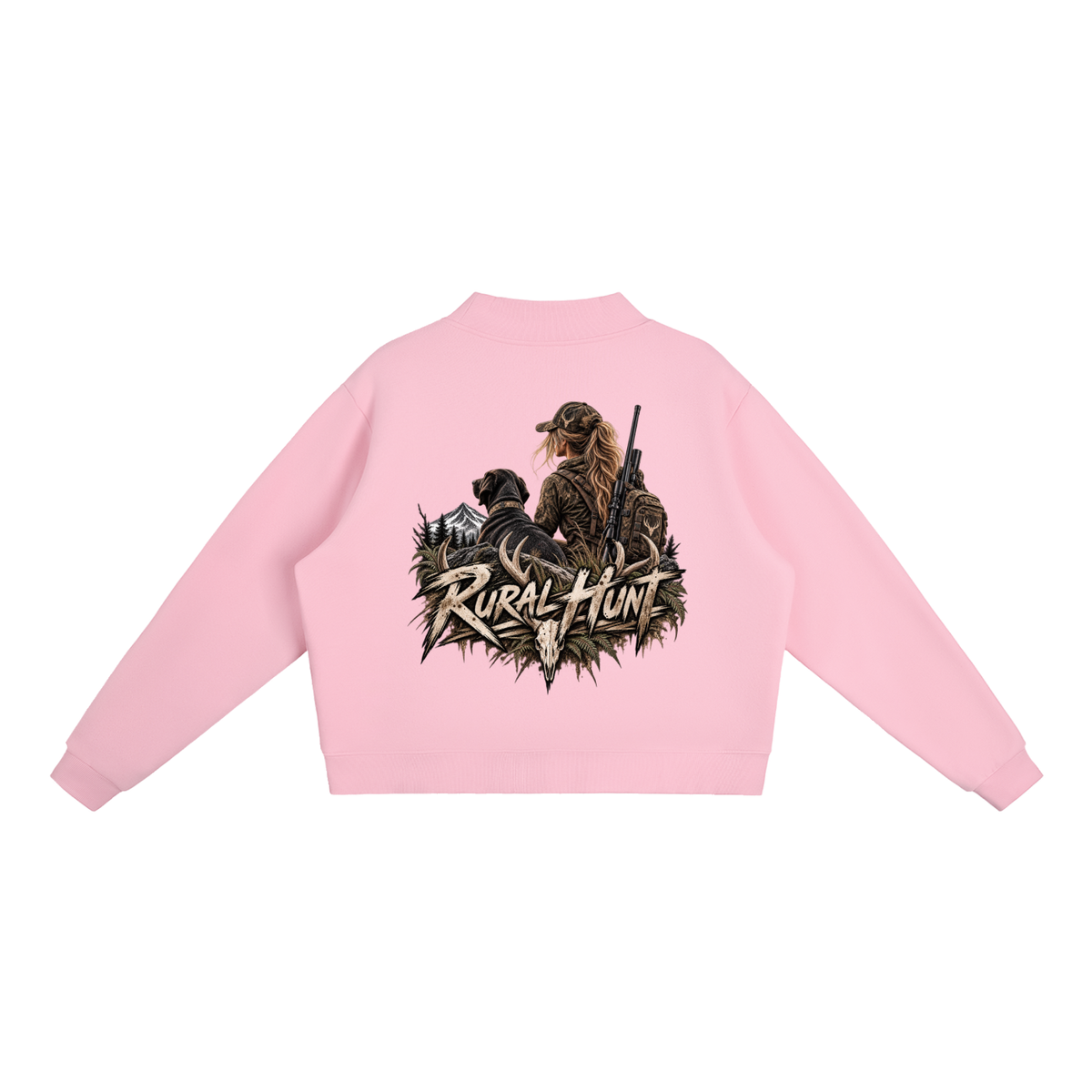 Women’s Fleece Mock-Neck Crew Sweatshirt