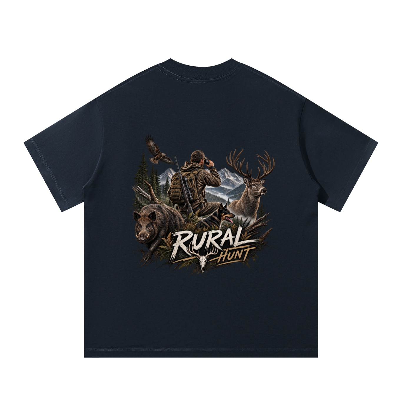 Rural Hunt Essential – 100% Cotton Oversized T-Shirt