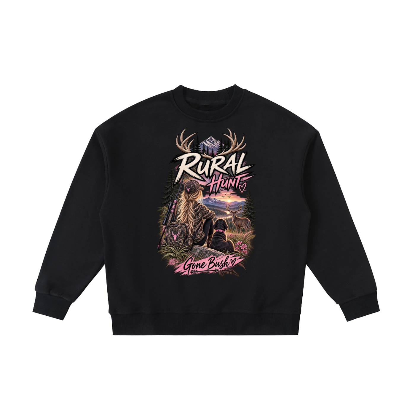 Girls Bush Bound Fleece Kids' Crewneck Sweatshirt