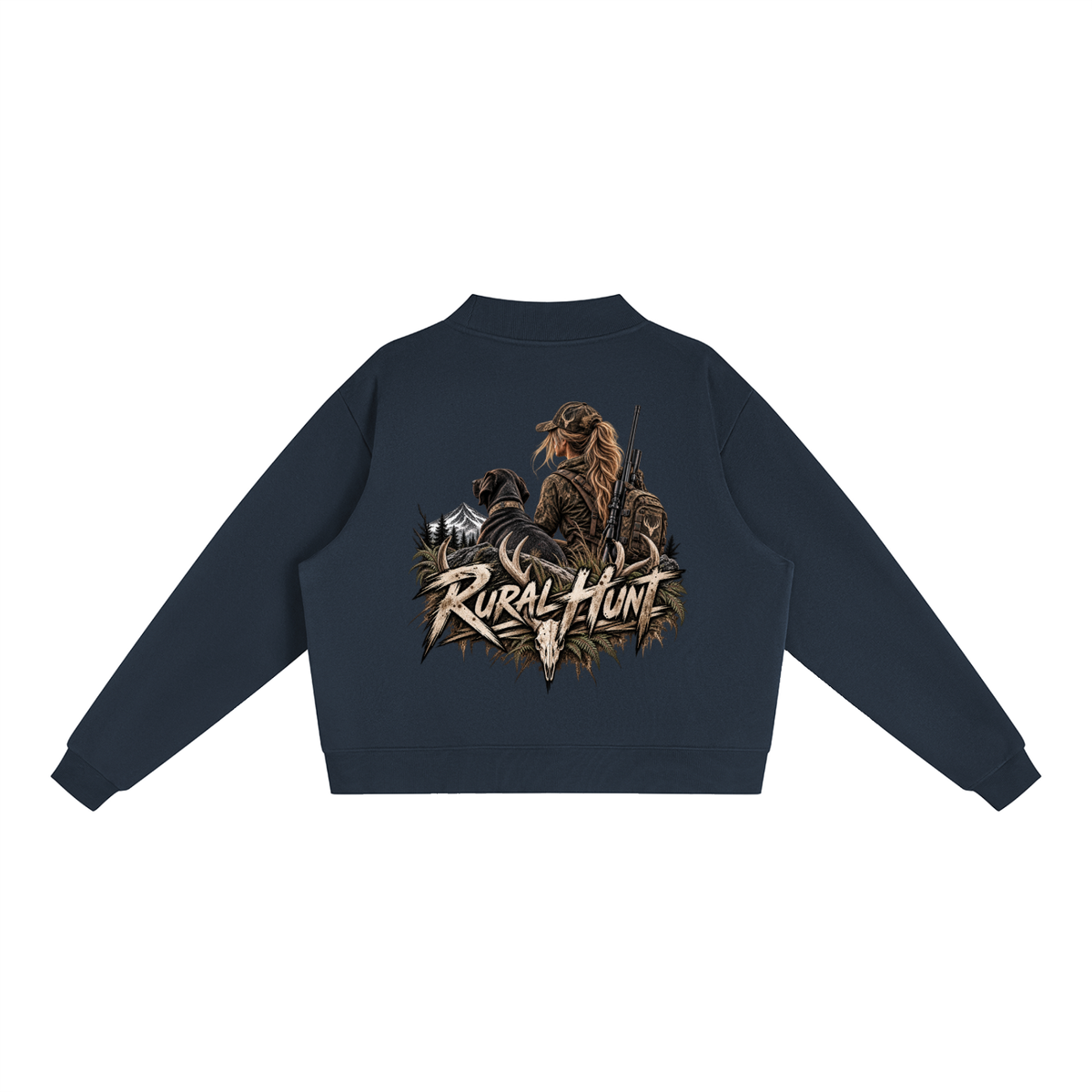 Women’s Fleece Mock-Neck Crew Sweatshirt