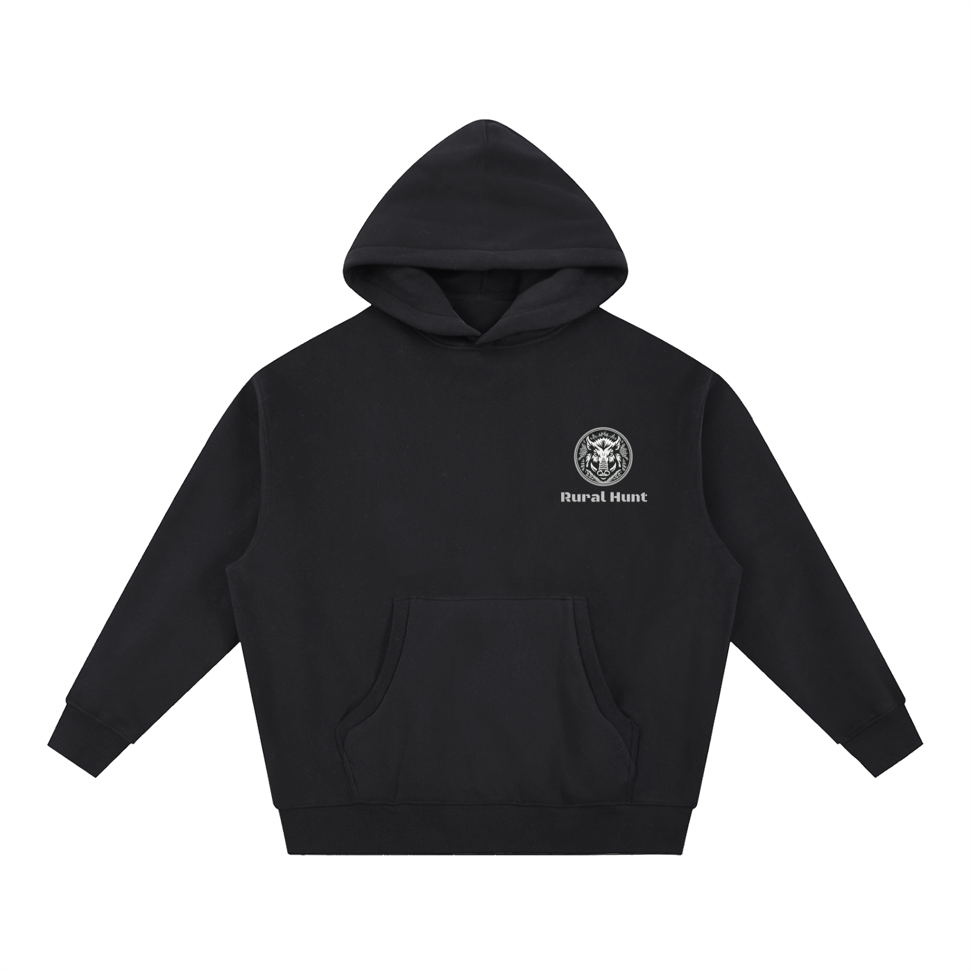 Rural Hunt Essential – Men’s Oversized Boxy Fit Fleece Hoodie