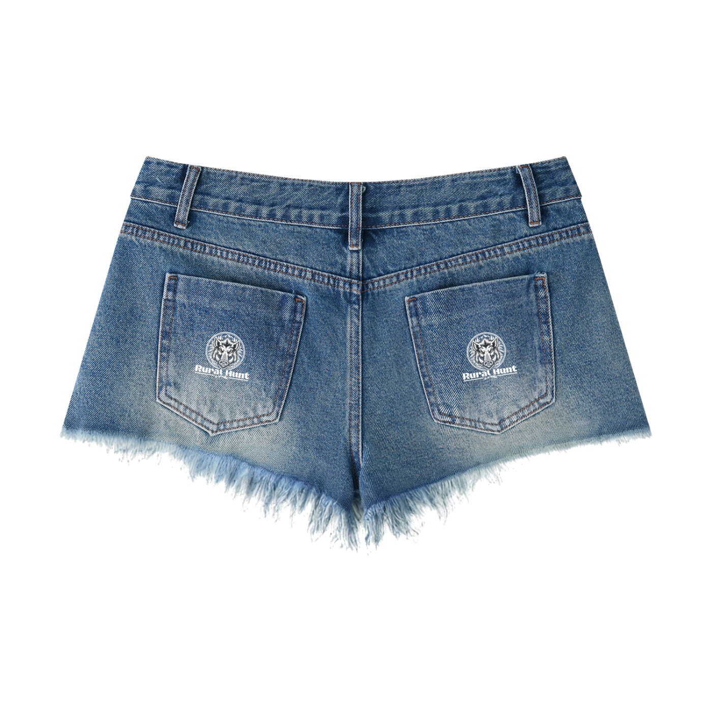 Rural Hunt – Women’s Vintage Wash Raw Hem Denim Shorts