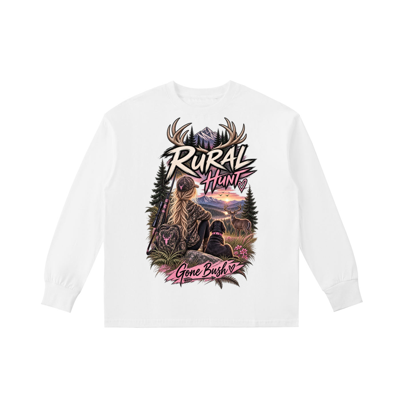 Girls Bush Bound Quick-Dry Cotton Long-Sleeve Tee