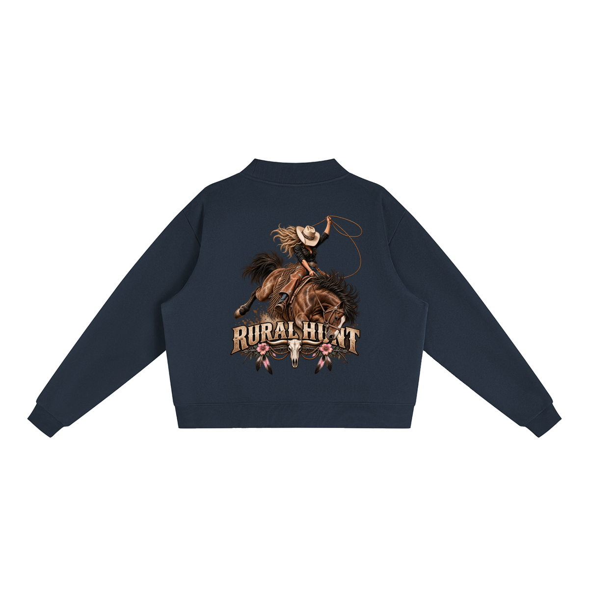 Rodeo Mock-Neck Crew Sweatshirt