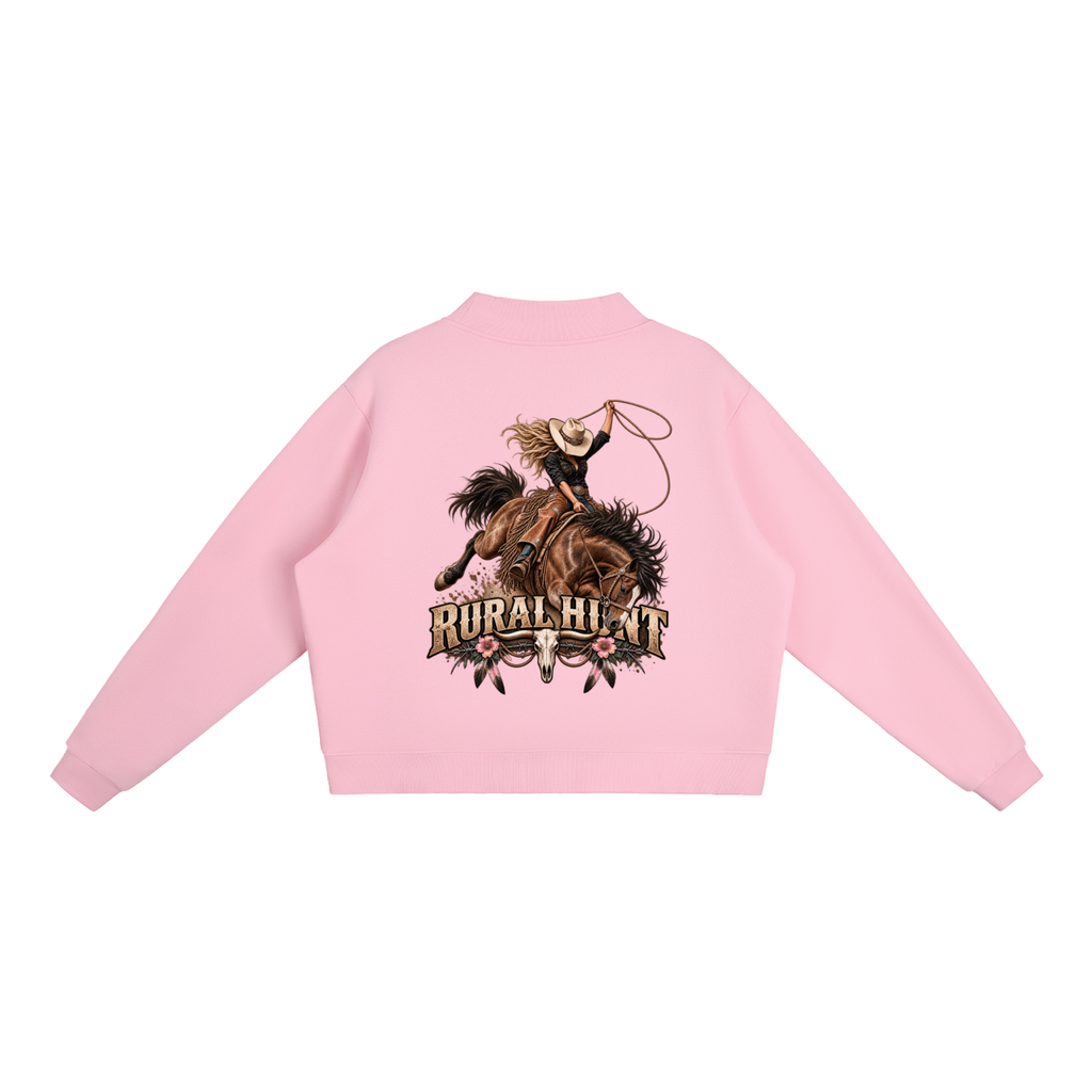 Rodeo Mock-Neck Crew Sweatshirt